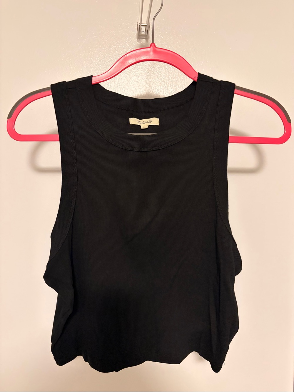 Madewell Black Ribbed Muscle Tank